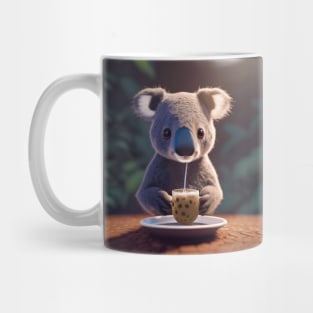 Koala with boba bubble tea Mug